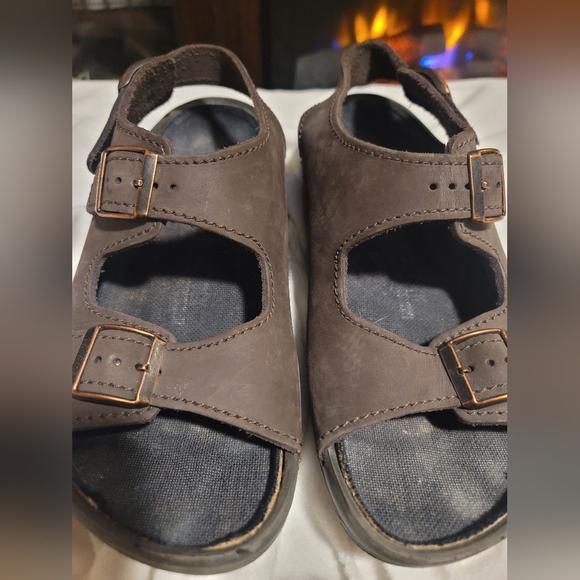 Birkenstock‎ Tatami Brown Leather Slip On Sandals Size 7 Mens Removable Insole - Picture 6 of 11